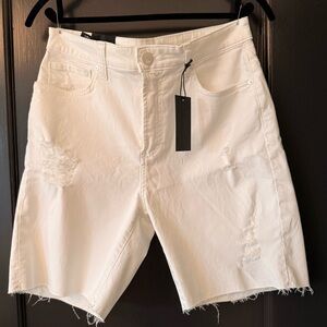 MONFRERE Men’s KOBE shorts, white, distressed. NWT. Size 33
